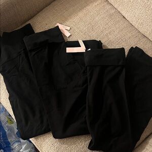 VS Black Fold-Over Waist Leggings - Set of 3